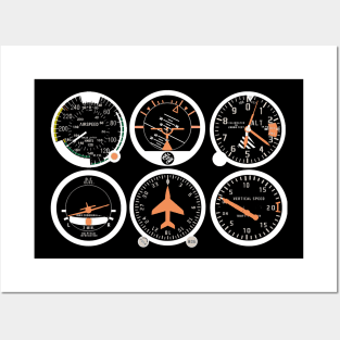 Basic Six Flight Instruments Posters and Art